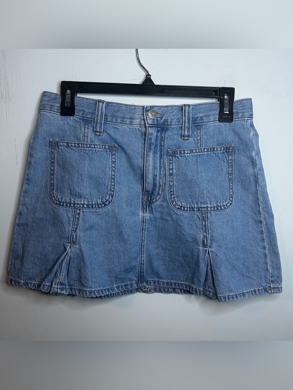 Madewell Pleated Denim Mini Skirt Size 25